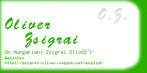oliver zsigrai business card